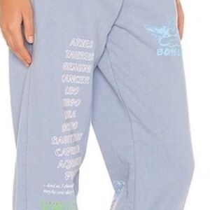 Boys Lie Horoscope Graphic Unisex Blue Sweatpants